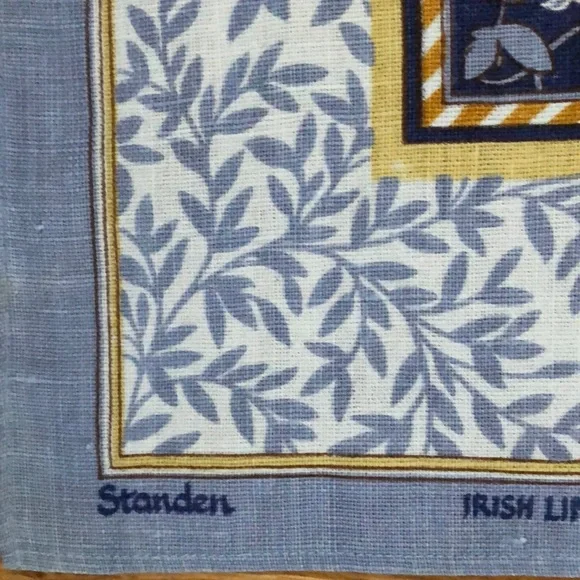 VTG Irish Linen Pheasants Tea Towel Standen National Trust by Pat Albeck EUC - Picture 9 of 12